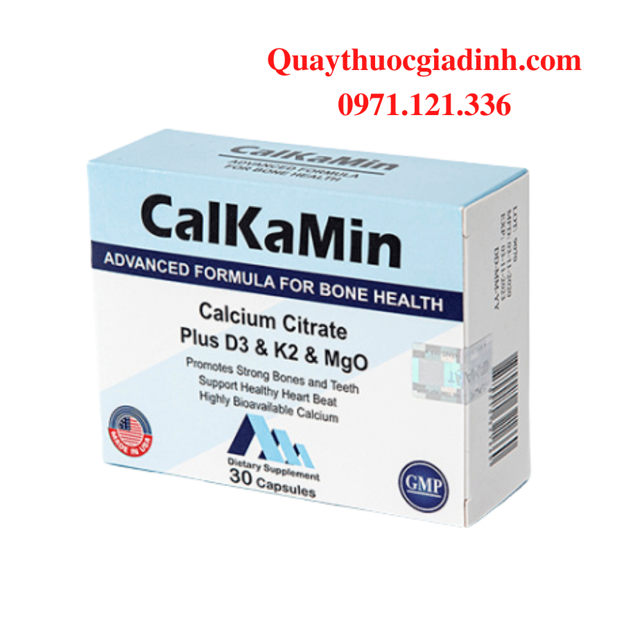 Canxi hữu cơ CalKaMin Hộp 30 viên – Hỗ trợ phát triển chiều cao, cho xương răng chắc khỏe